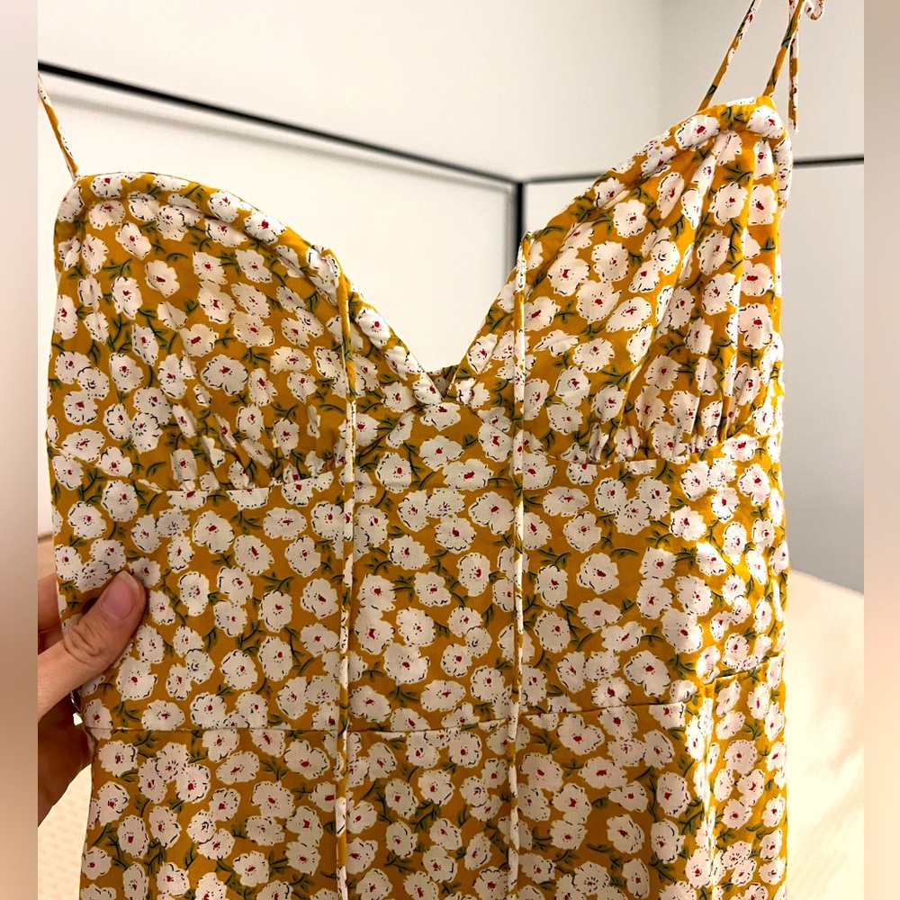 White Fox Yellow Dress Small